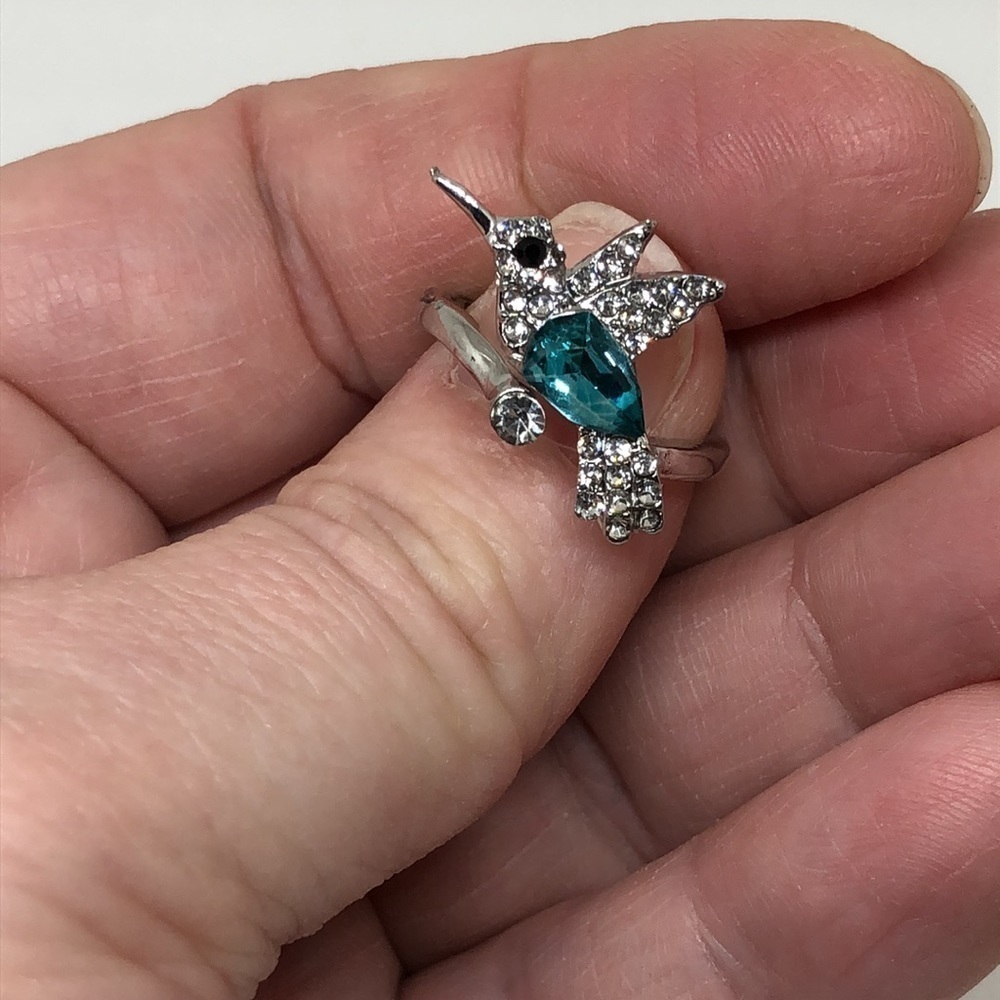 Hummingbird Adjustable Open Ring One Size - Picture 8 of 8